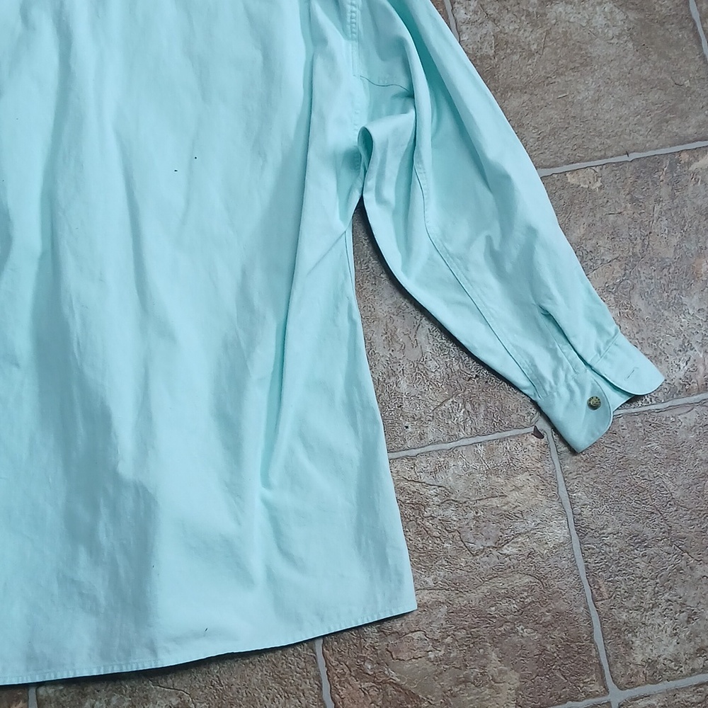 GUC Vintage 80s Outback Red long sleeve button down shirt mint green size small - Picture 7 of 7